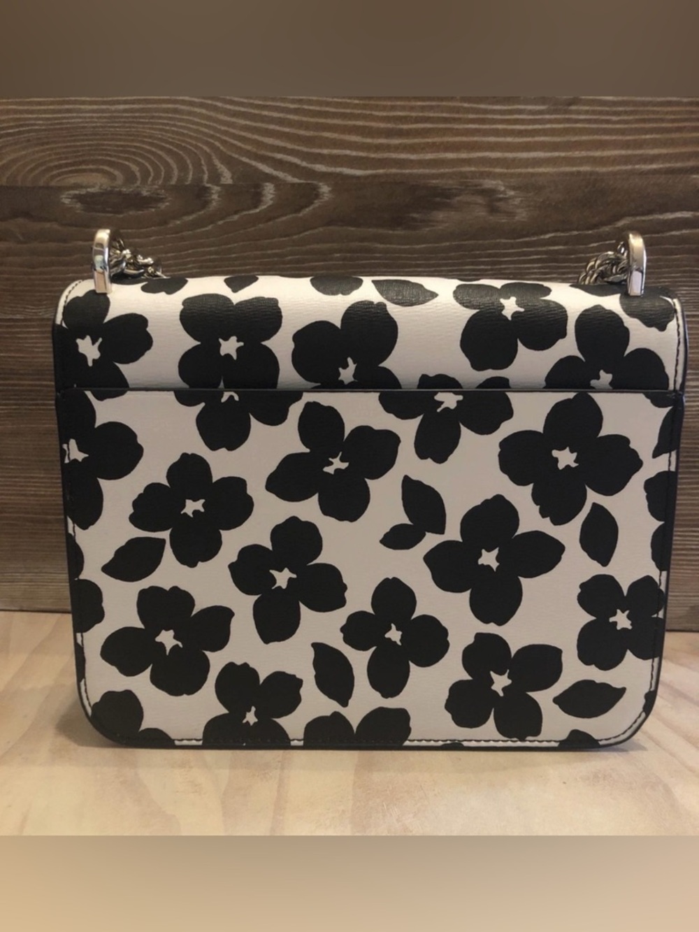 Kate Spade New York Black & White Floral Crossbody Bag - Picture 11 of 12